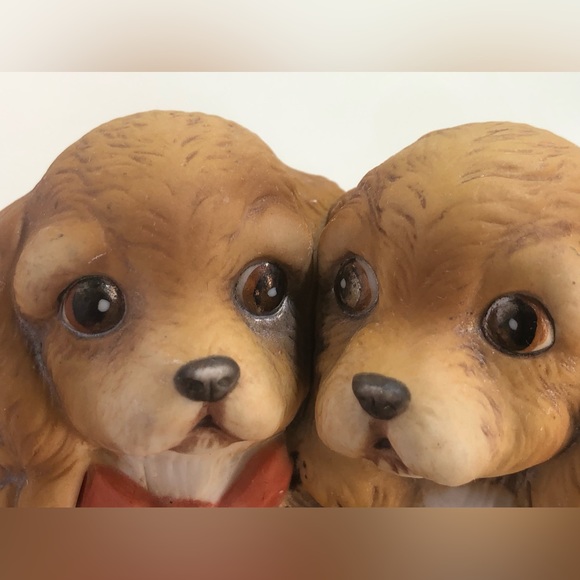 Homco Masterpiece Porcelain Cocker Spaniel Puppy Dogs Figurine - Picture 12 of 15